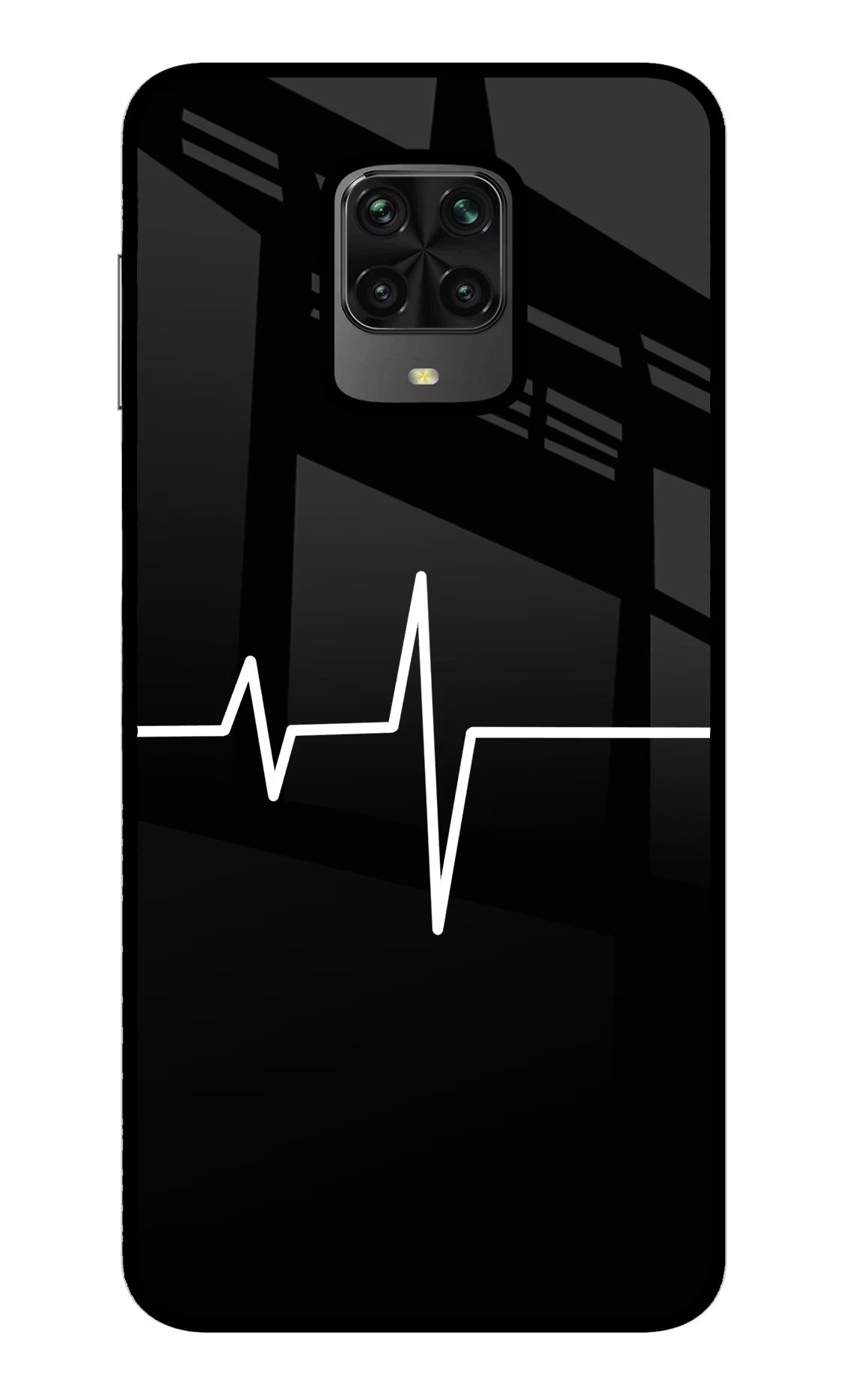 Heart Beats Poco M2 Pro Glass Case Back Cover by Casekaro
