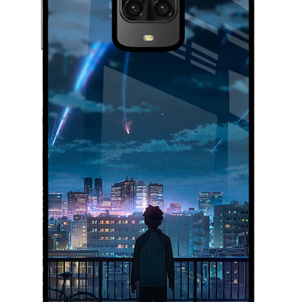 Anime Poco M2 Pro Glass Case Back Cover by Casekaro