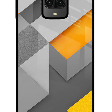 Abstract Poco M2 Pro Glass Case Back Cover by Casekaro