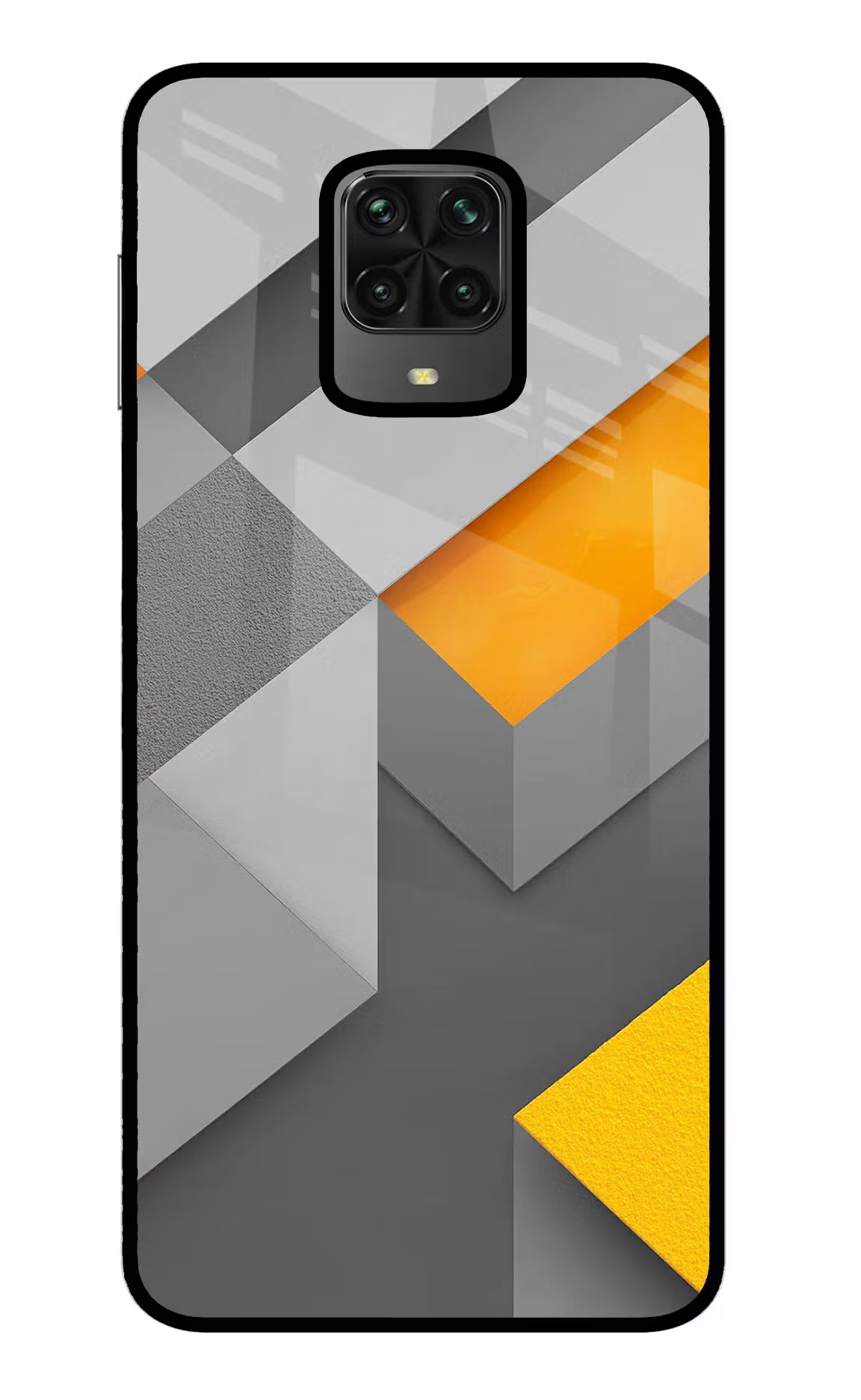 Abstract Poco M2 Pro Glass Case Back Cover by Casekaro