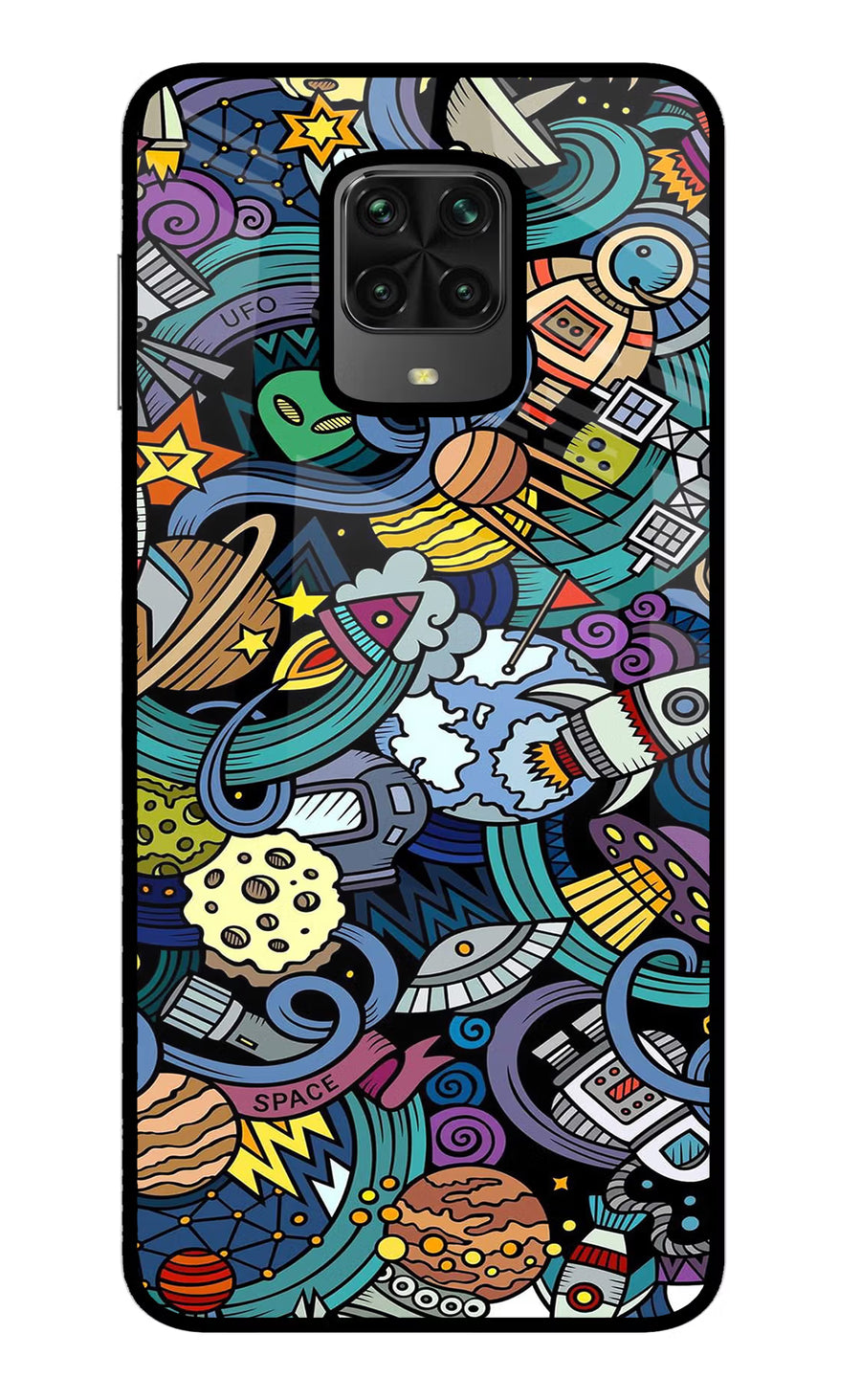 Space Abstract Poco M2 Pro Back Cover, Metal case