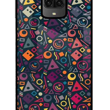 Geometric Abstract Poco M2 Pro Glass Case Back Cover by Casekaro