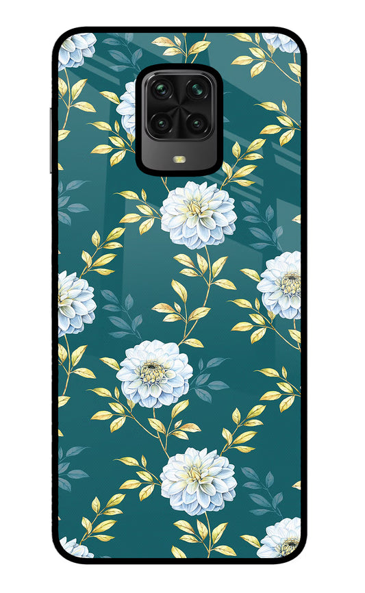 Flowers Poco M2 Pro Glass Case