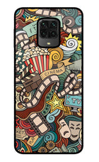 Cinema Abstract Poco M2 Pro Glass Case Back Cover by Casekaro