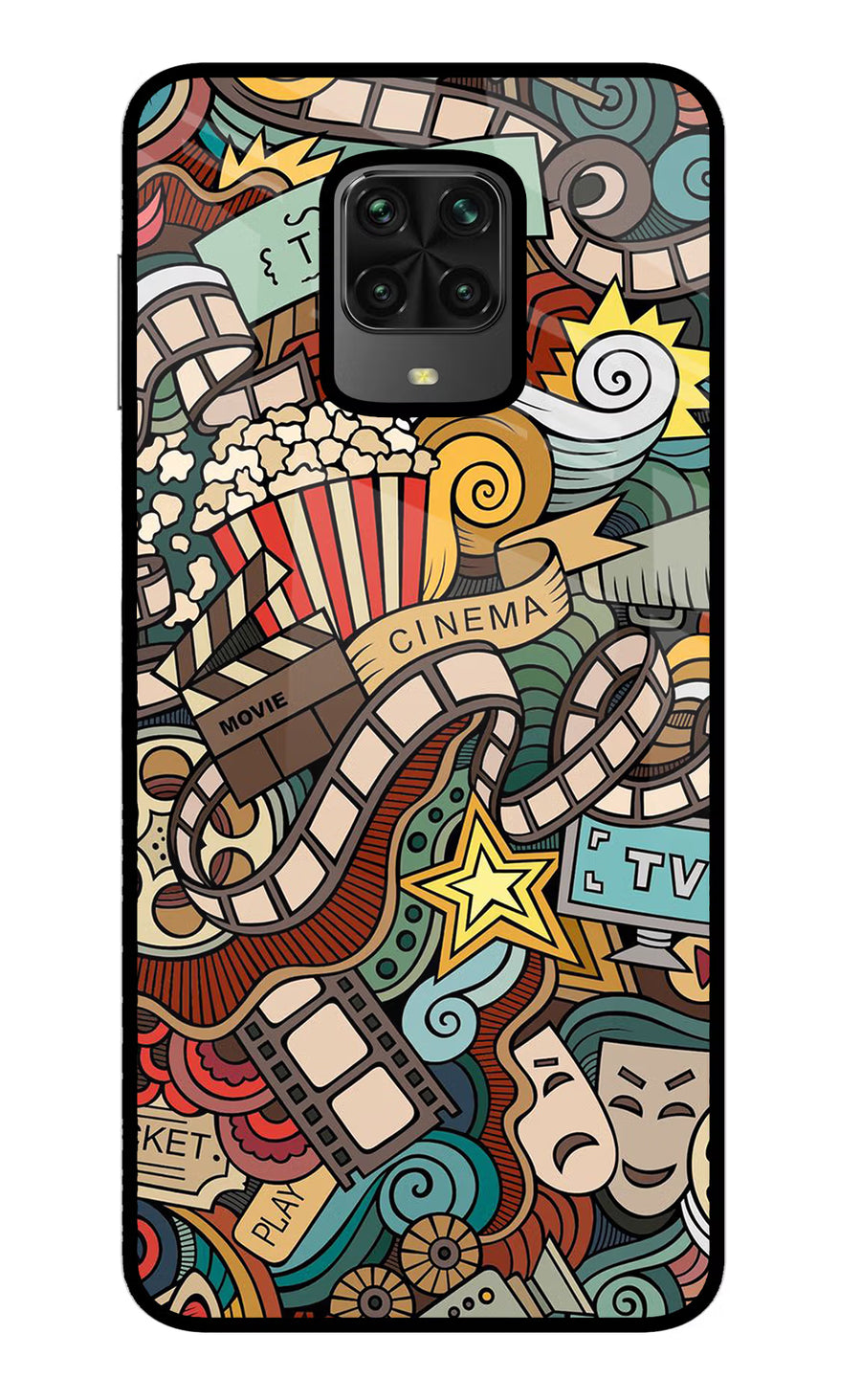 Cinema Abstract Poco M2 Pro Back Cover, Metal case