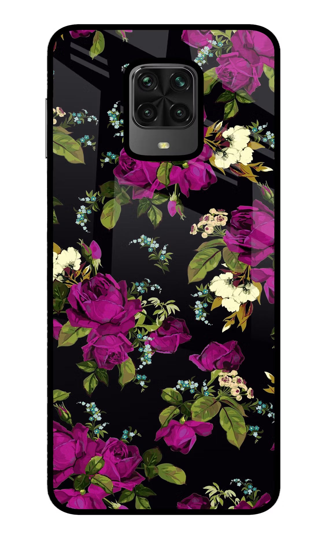 Flowers Poco M2 Pro Glass Case