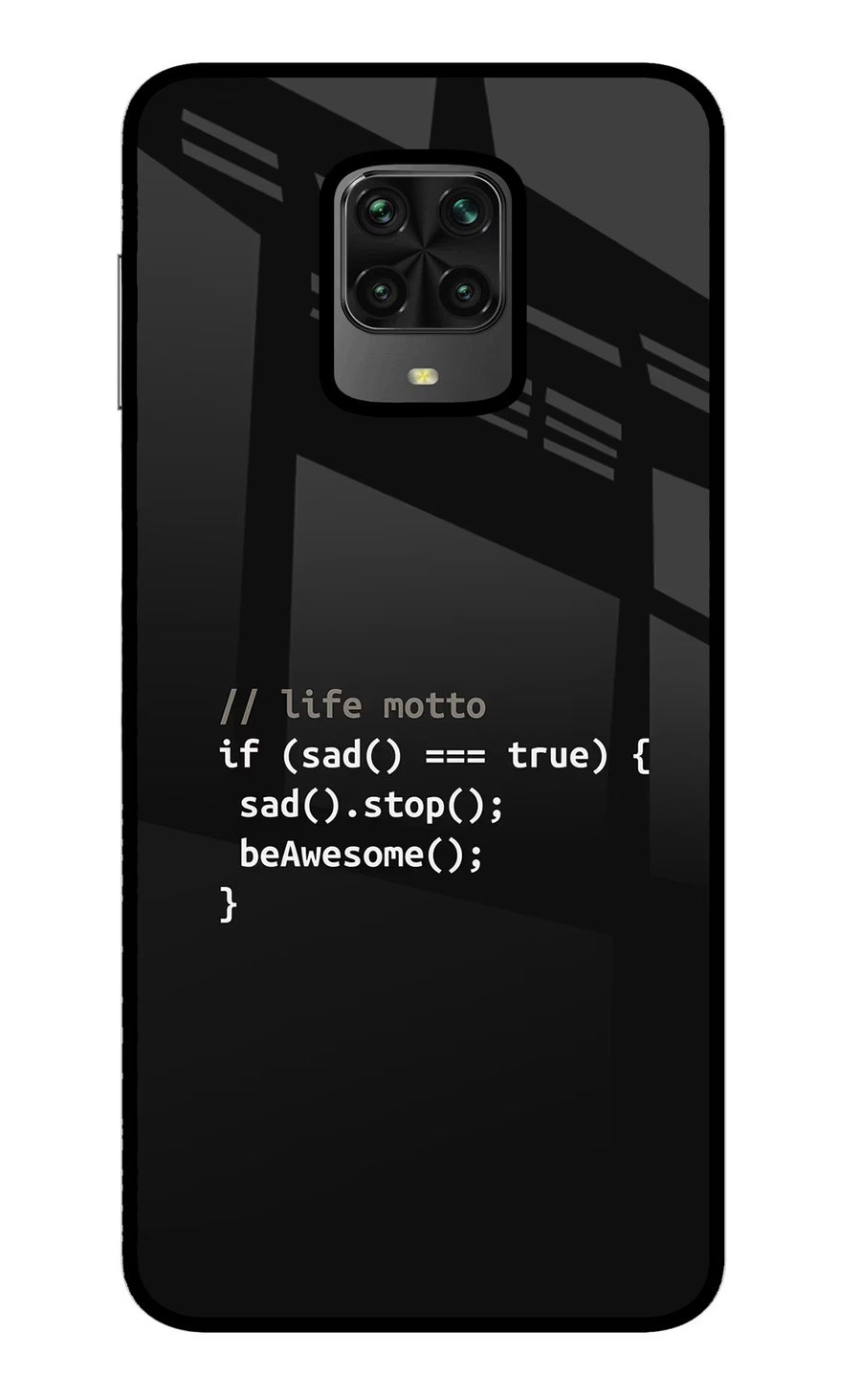Life Motto Code Poco M2 Pro Back Cover, Metal case