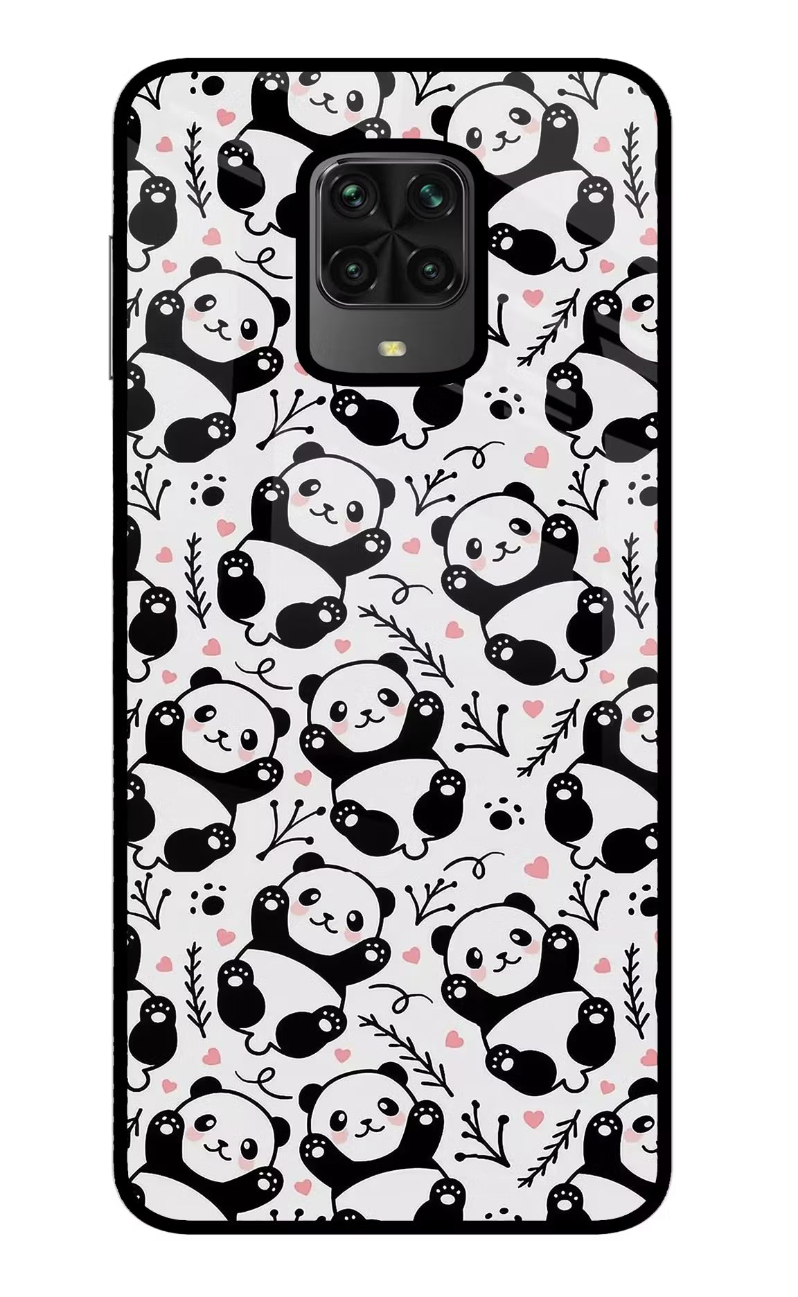 Cute Panda Poco M2 Pro Glass Case