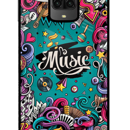 Music Graffiti Poco M2 Pro Glass Case
