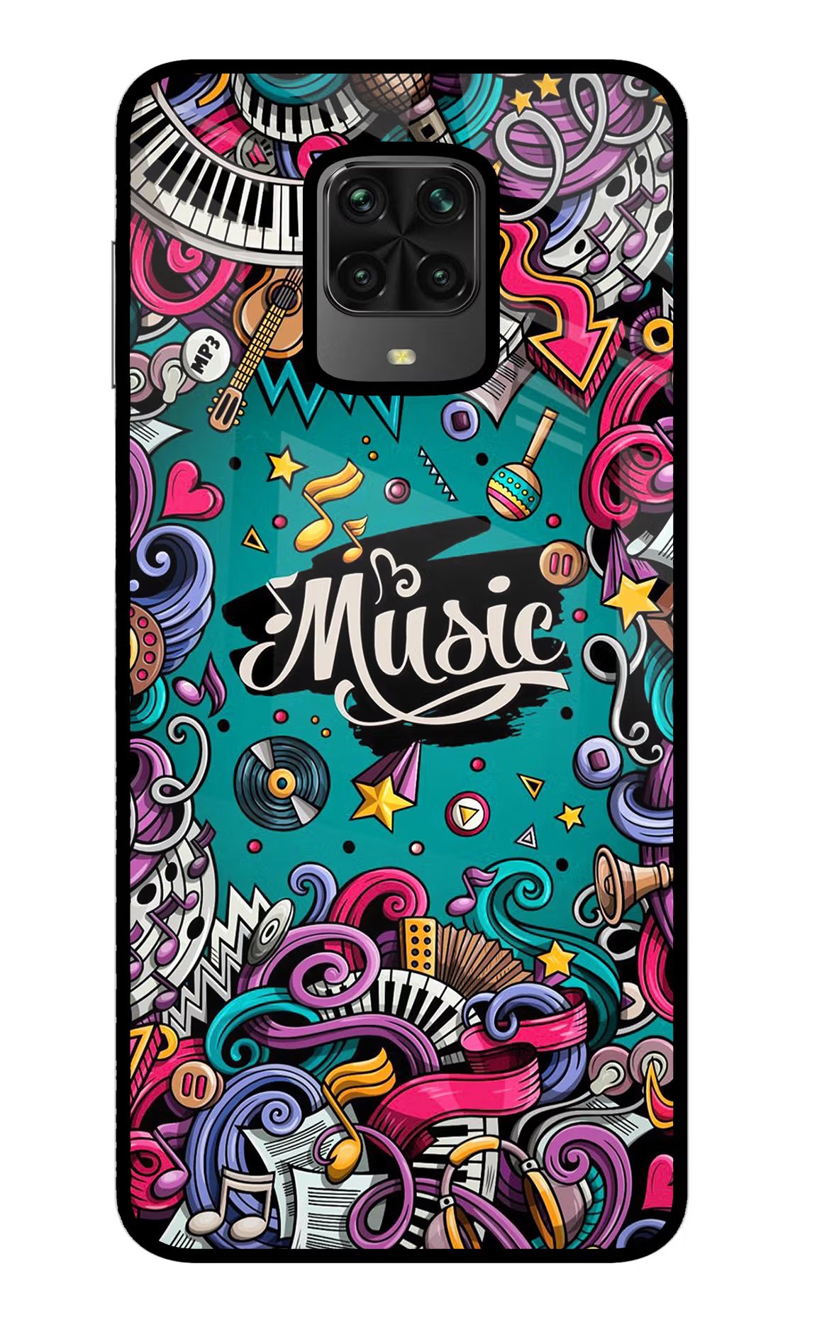 Music Graffiti Poco M2 Pro Glass Case
