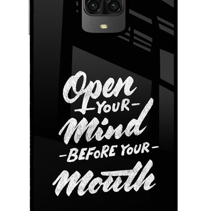 Open Your Mind Before Your Mouth Poco M2 Pro Glass Case