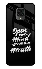 Open Your Mind Before Your Mouth Poco M2 Pro Glass Case