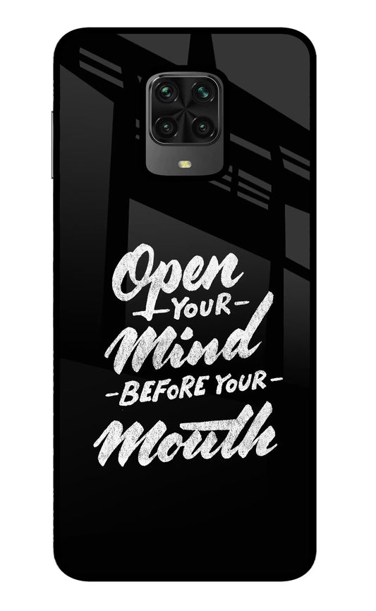 Open Your Mind Before Your Mouth Poco M2 Pro Glass Case