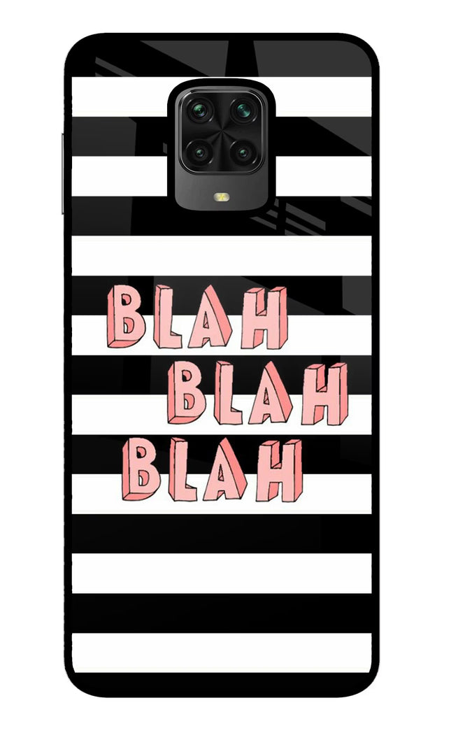 Blah Blah Blah Poco M2 Pro Glass Case