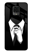 Black Tie Poco M2 Pro Glass Case Back Cover by Casekaro
