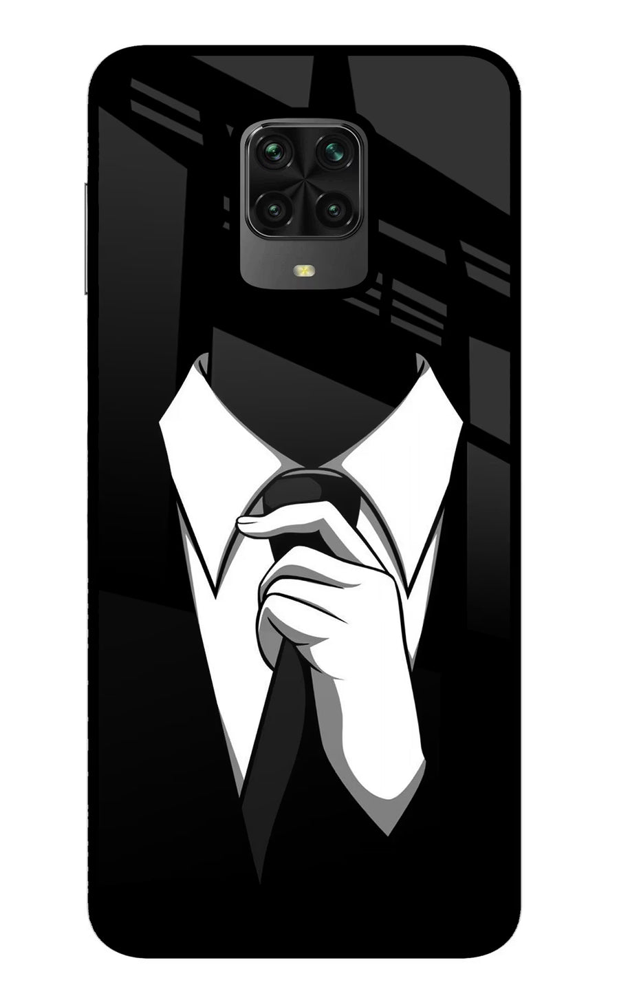 Black Tie Poco M2 Pro Back Cover, Metal case