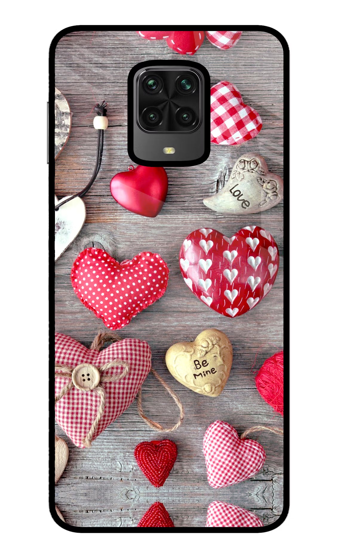 Love Wallpaper Poco M2 Pro Glass Case Back Cover by Casekaro