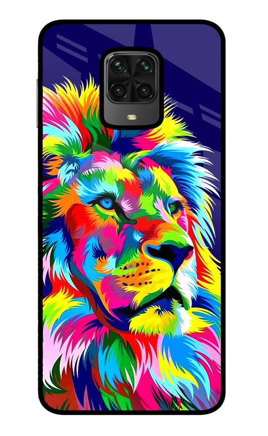 Vector Art Lion Poco M2 Pro Glass Case