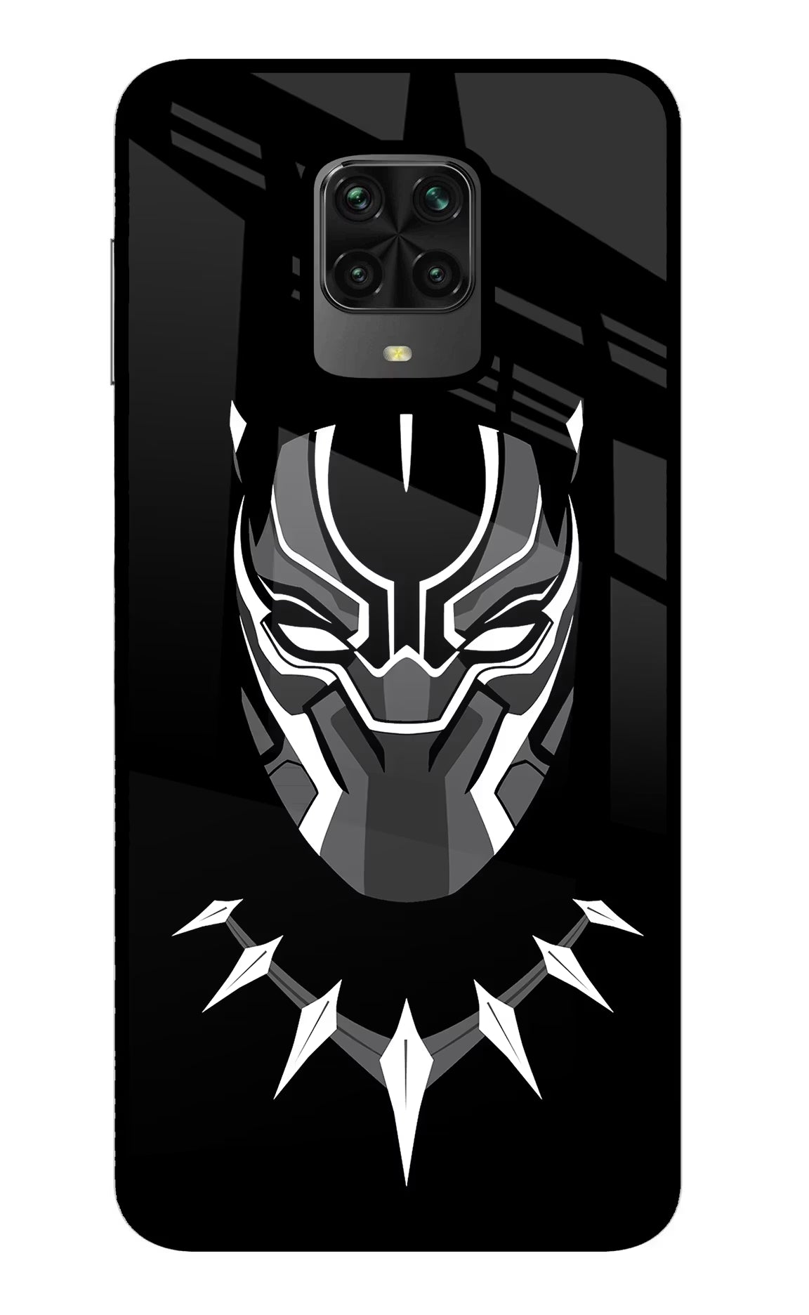 Black Panther Poco M2 Pro Glass Case Back Cover by Casekaro