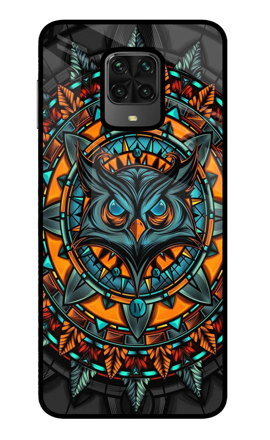 Angry Owl Art Poco M2 Pro Glass Case Back Cover by Casekaro