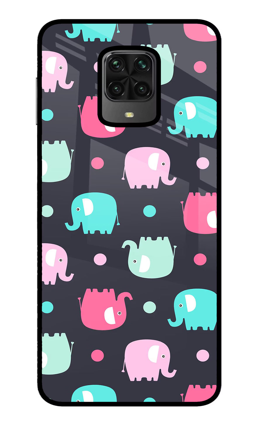 Elephants Poco M2 Pro Back Cover, Metal case