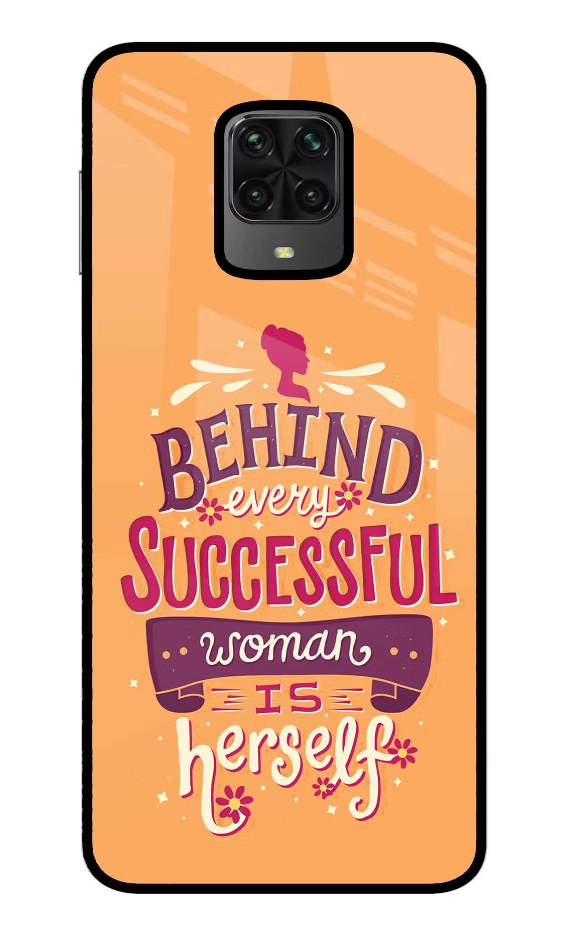 Behind Every Successful Woman There Is Herself Poco M2 Pro Glass Case