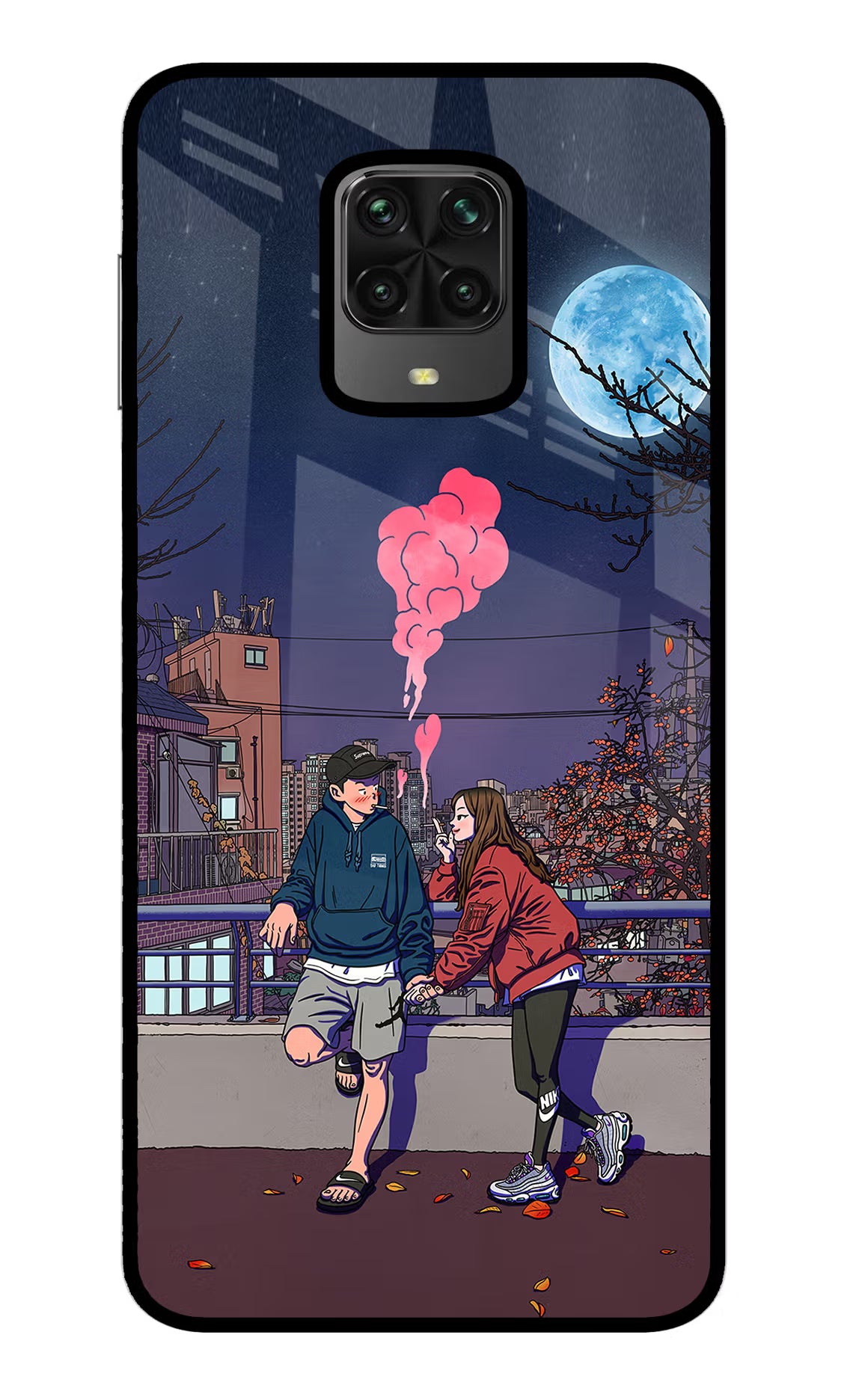 Chilling Couple Poco M2 Pro Glass Case