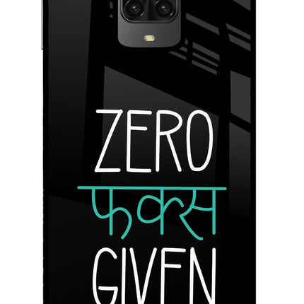 Zero Fucks Given Poco M2 Pro Glass Case