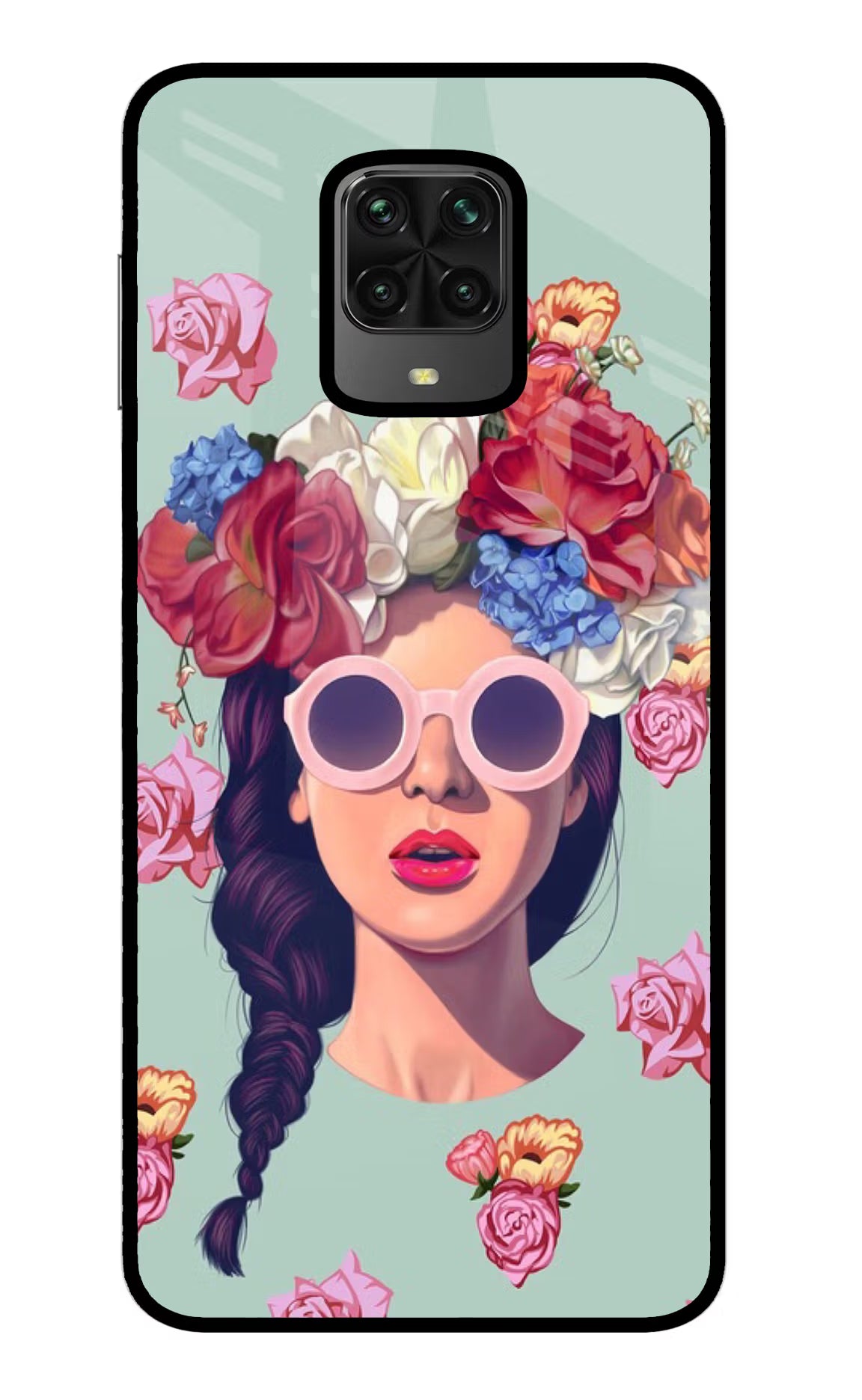 Pretty Girl Poco M2 Pro Glass Case Back Cover by Casekaro