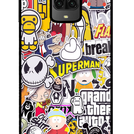 Sticker Bomb Poco M2 Pro Glass Case