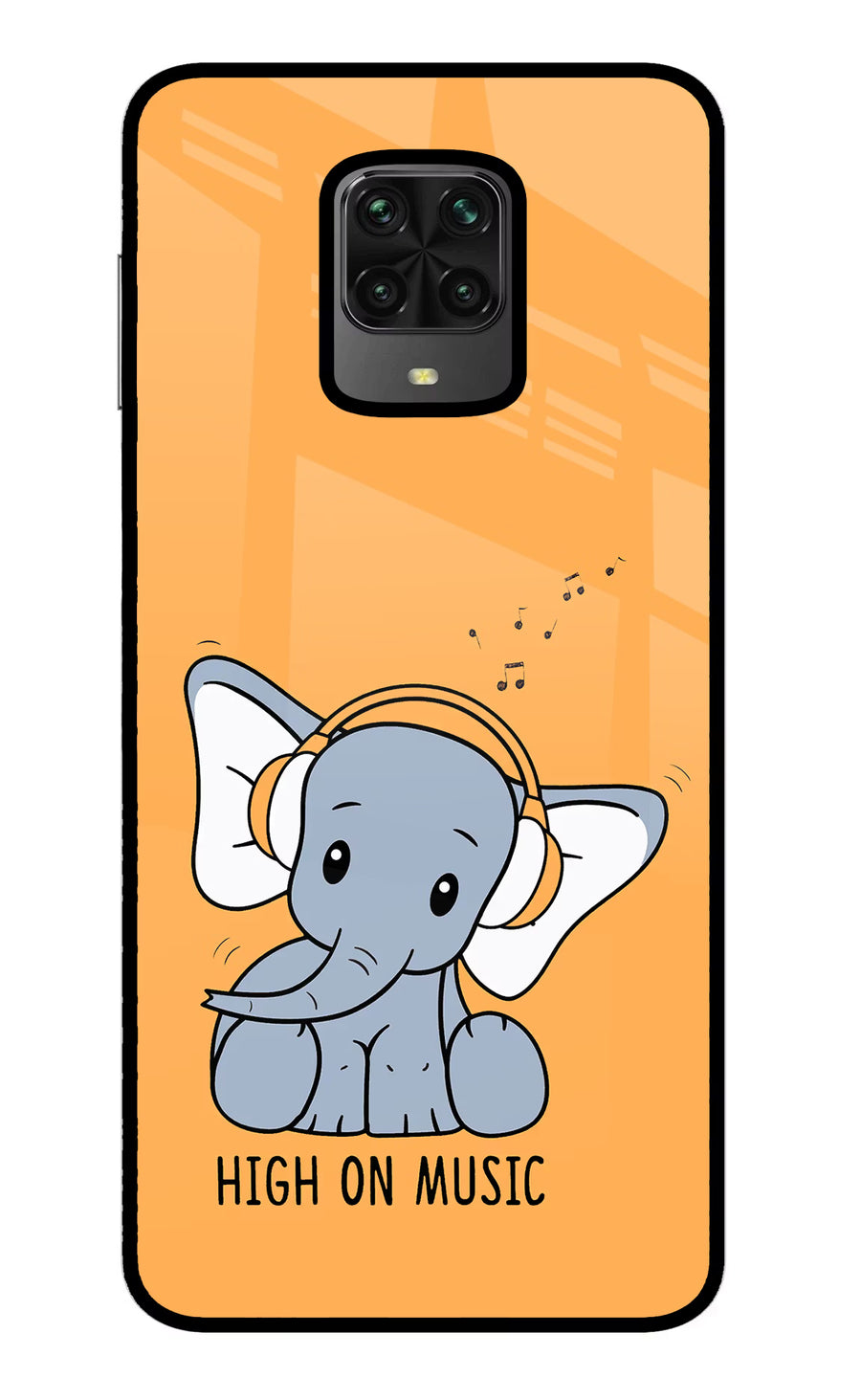 High On Music Poco M2 Pro Back Cover, Metal case