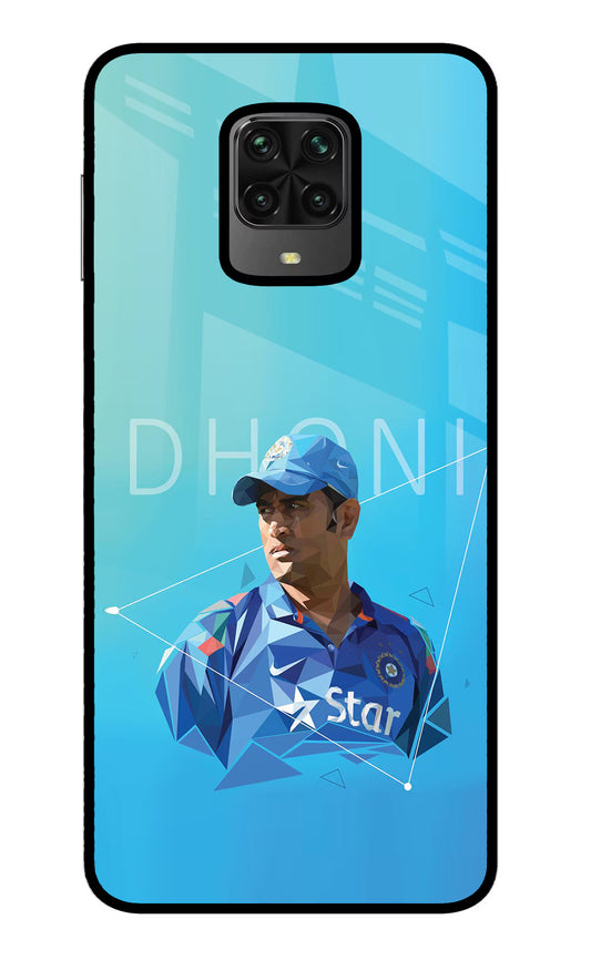 Dhoni Artwork Poco M2 Pro Glass Case