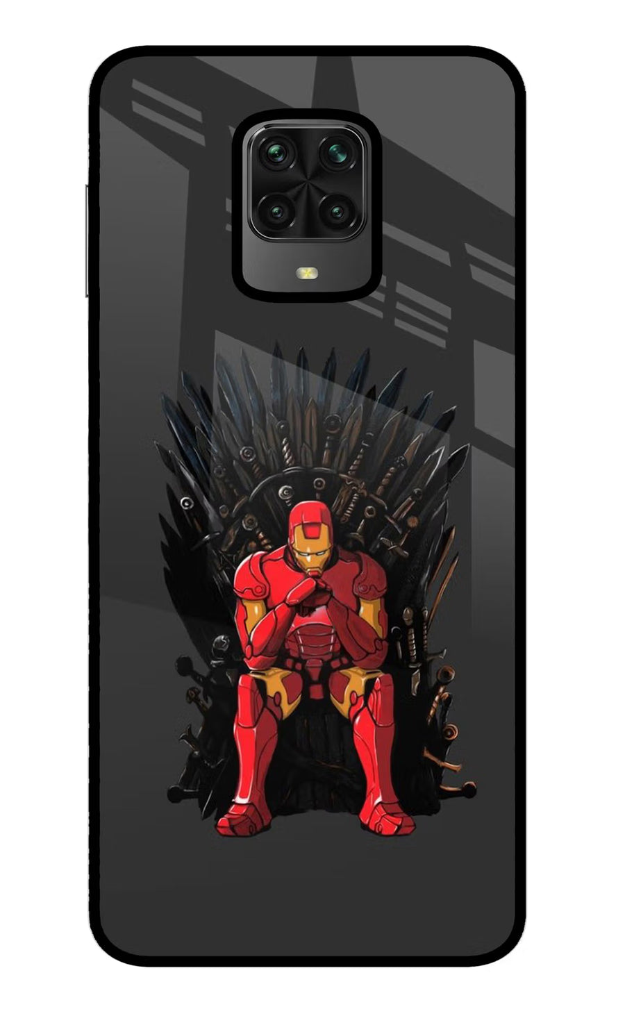 Ironman Throne Poco M2 Pro Back Cover, Metal case