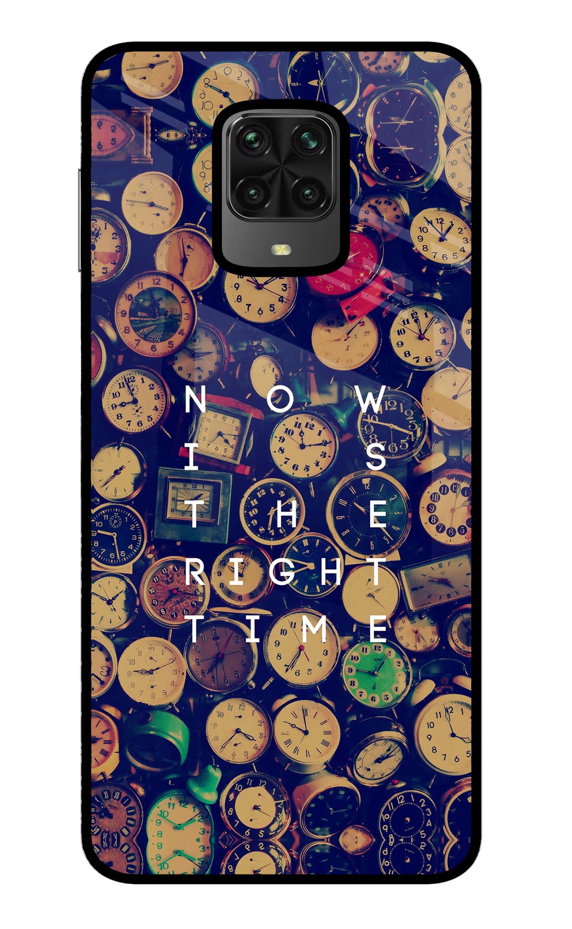 Now is the Right Time Quote Poco M2 Pro Glass Case