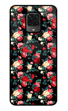 Rose Pattern Poco M2 Pro Glass Case
