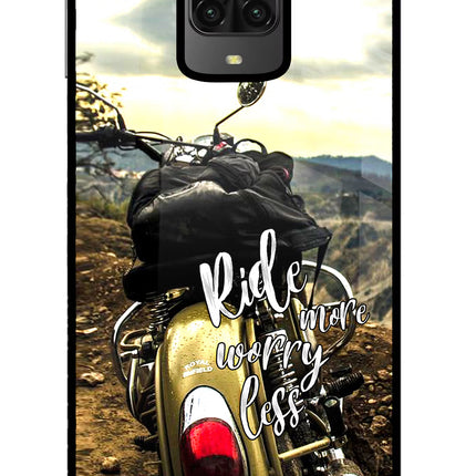 Ride More Worry Less Poco M2 Pro Glass Case