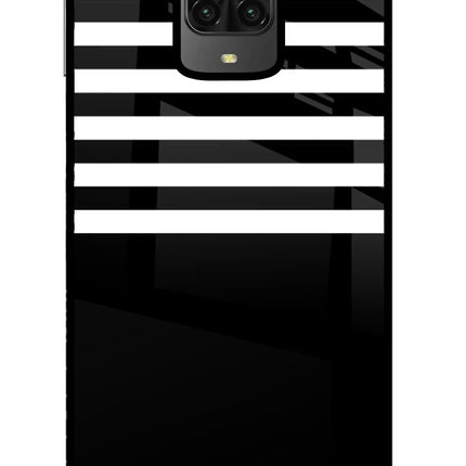 Black and White Print Poco M2 Pro Glass Case