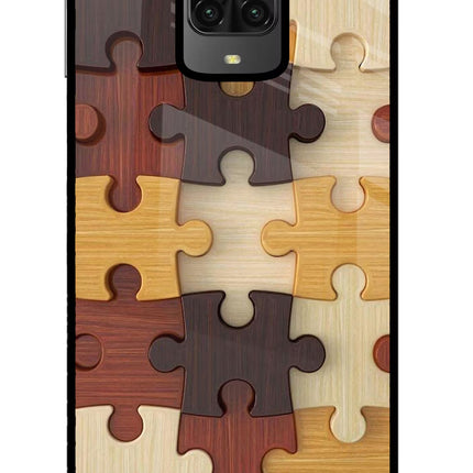 Wooden Puzzle Poco M2 Pro Glass Case