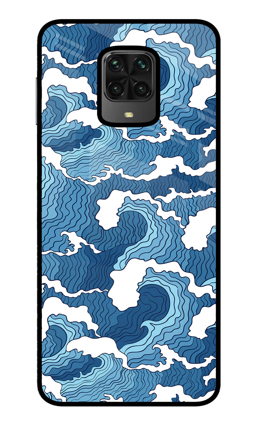 Blue Waves Poco M2 Pro Back Cover, Metal case