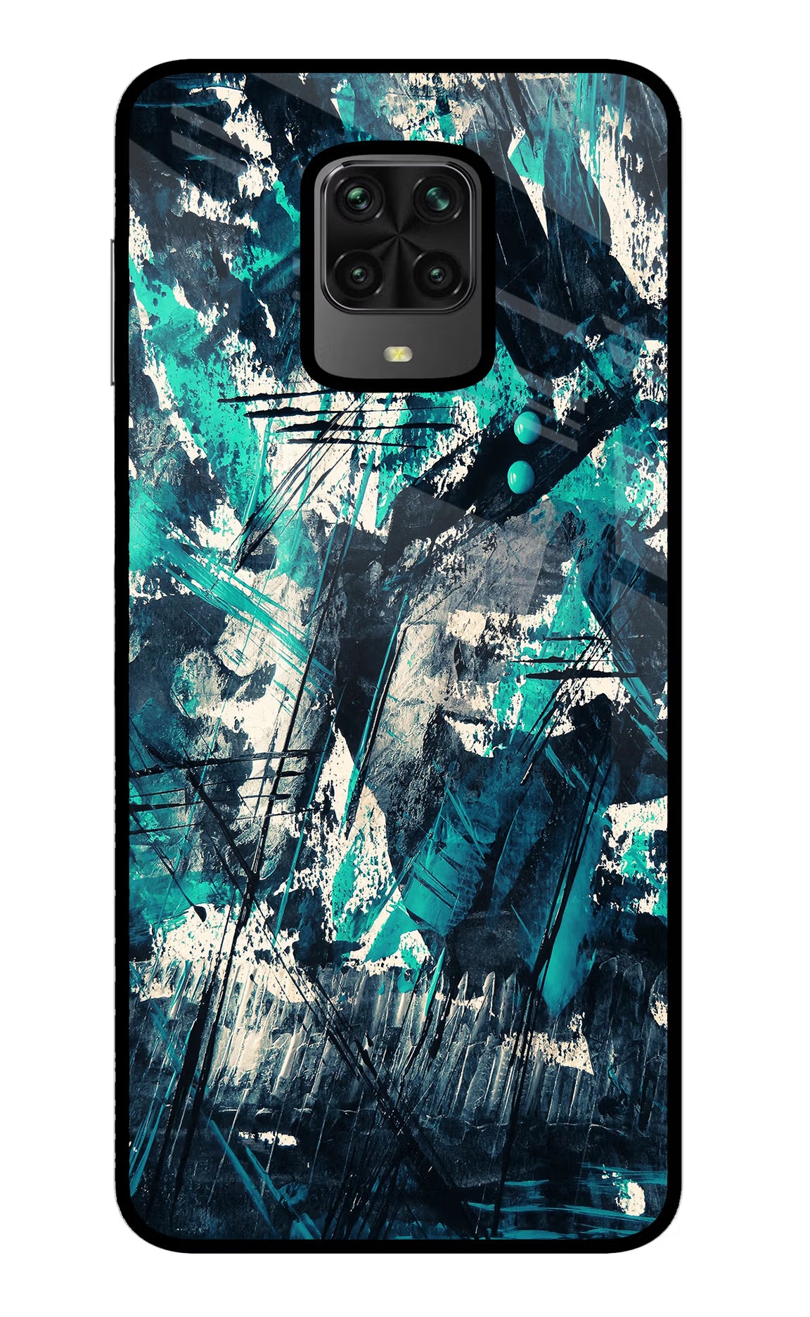 Artwork Poco M2 Pro Glass Case Back Cover by Casekaro