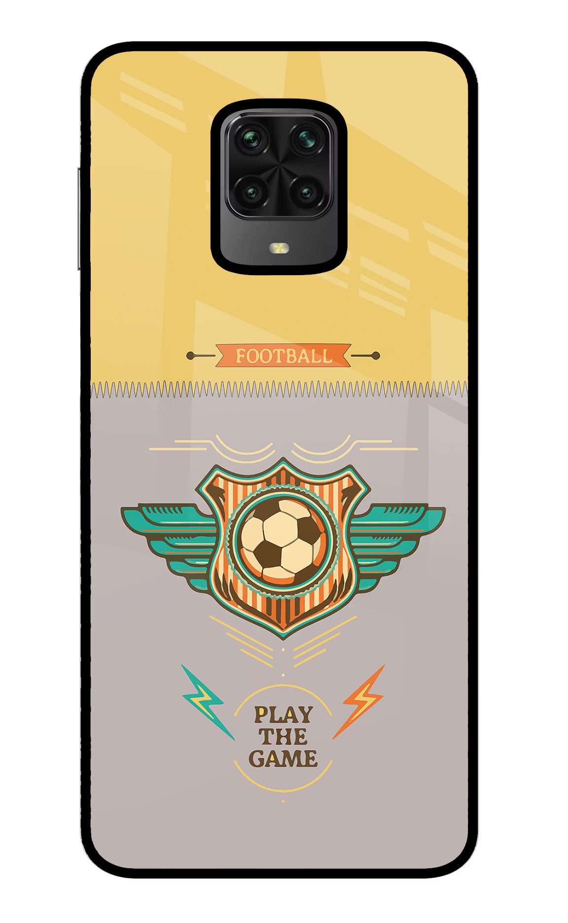 Football Poco M2 Pro Glass Case