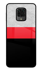 Tri Color Pattern Poco M2 Pro Glass Case Back Cover by Casekaro