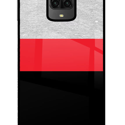 Tri Color Pattern Poco M2 Pro Glass Case