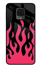 Fire Flames Poco M2 Pro Glass Case Back Cover by Casekaro