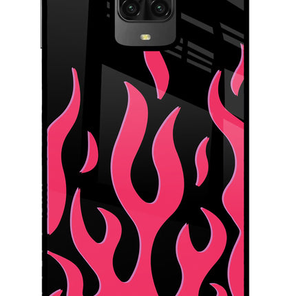 Fire Flames Poco M2 Pro Glass Case