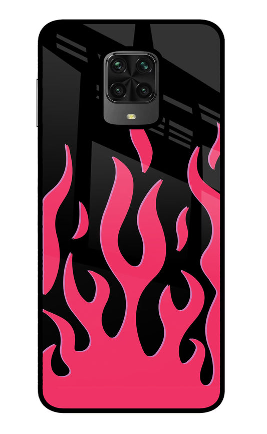 Fire Flames Poco M2 Pro Glass Case