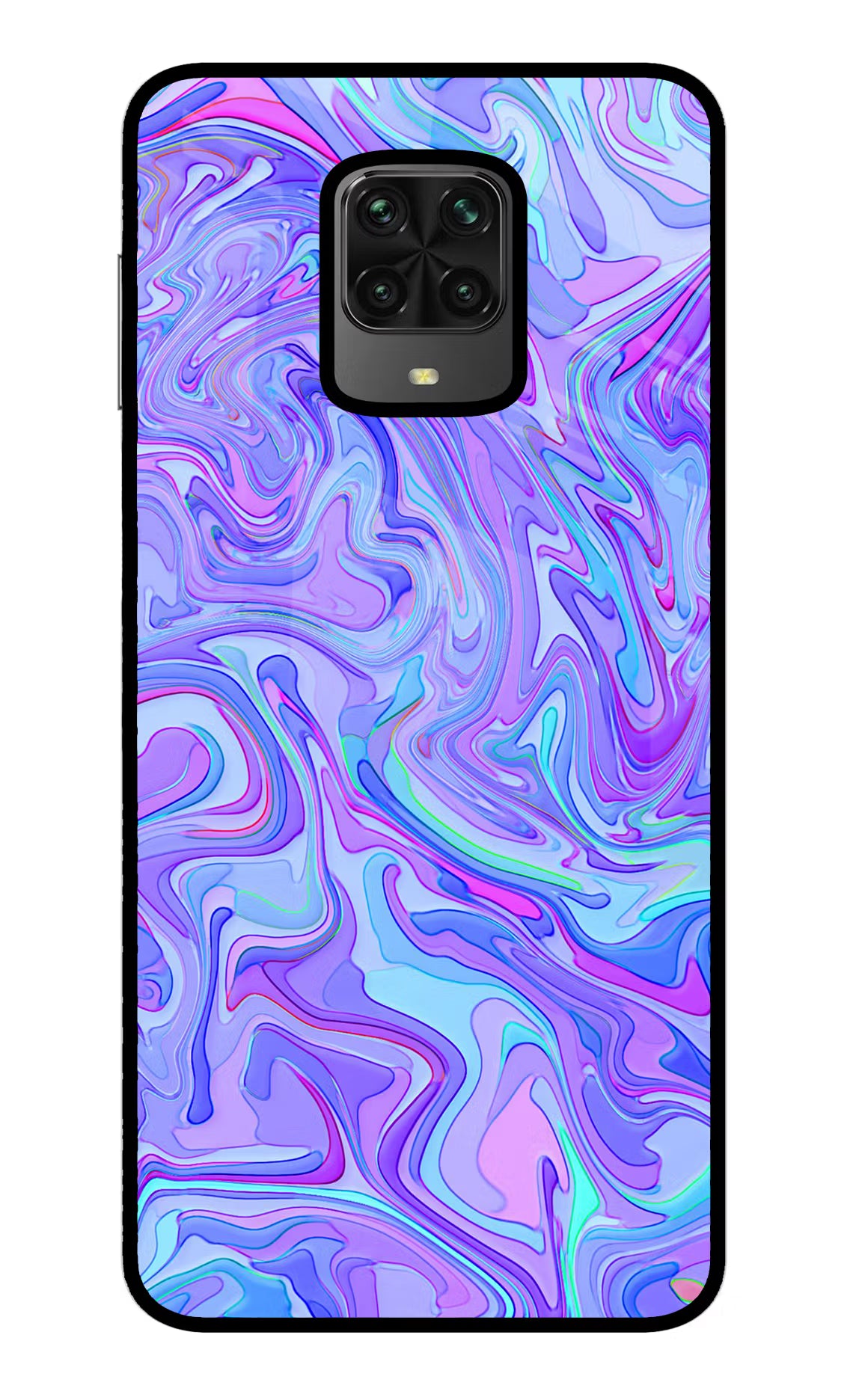 Glitter Poco M2 Pro Glass Case Back Cover by Casekaro