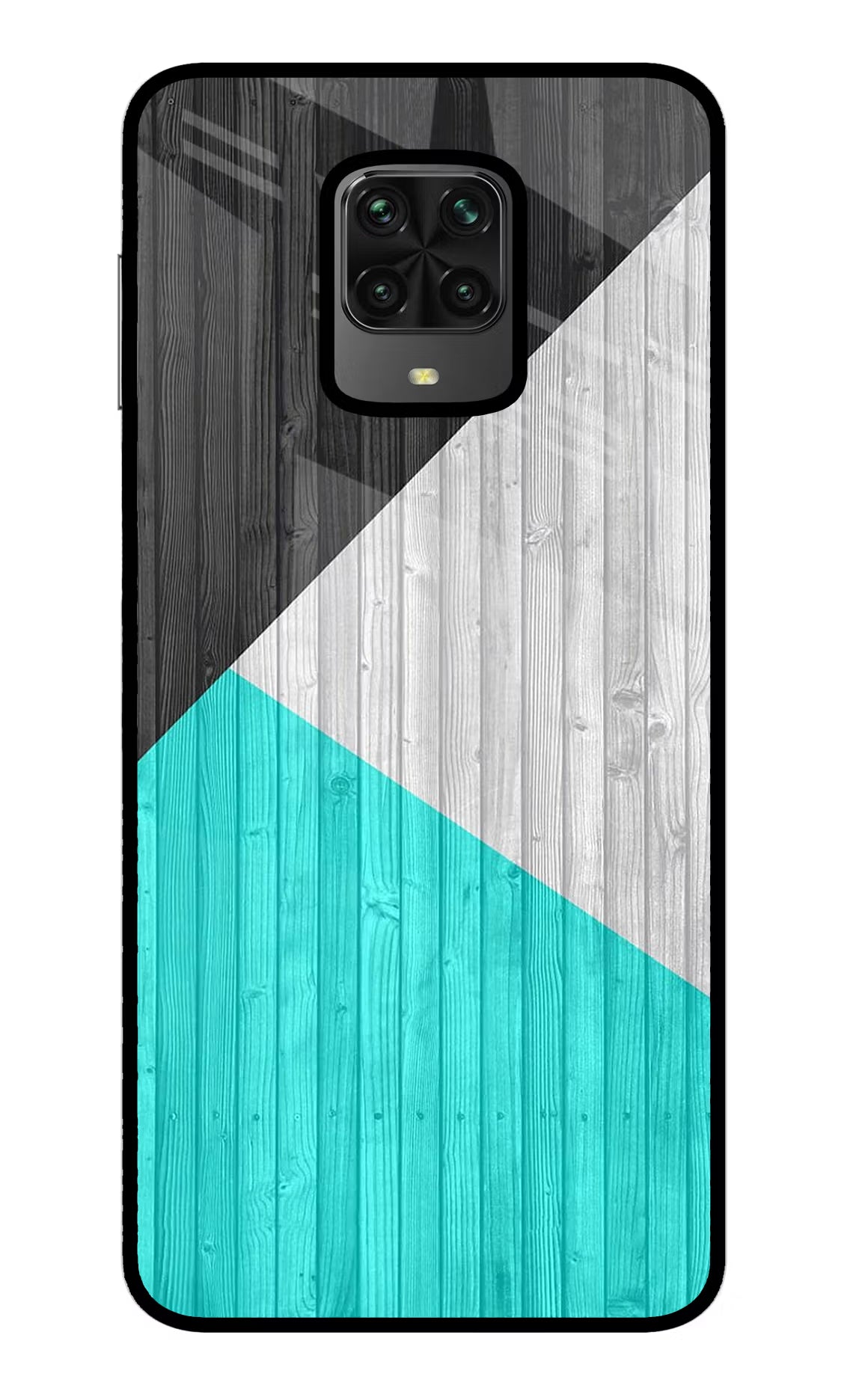 Wooden Abstract Poco M2 Pro Glass Case