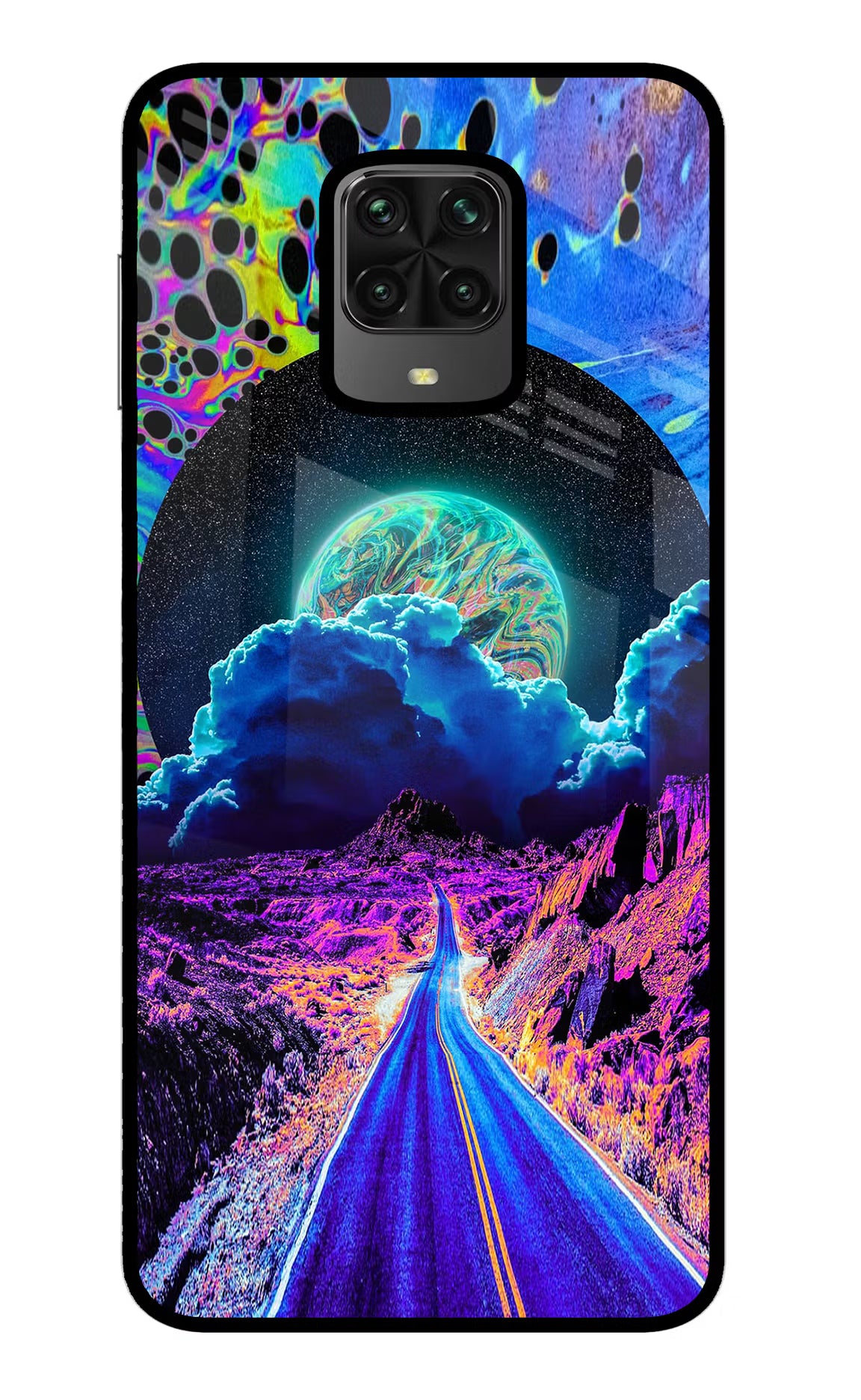 Psychedelic Painting Poco M2 Pro Glass Case