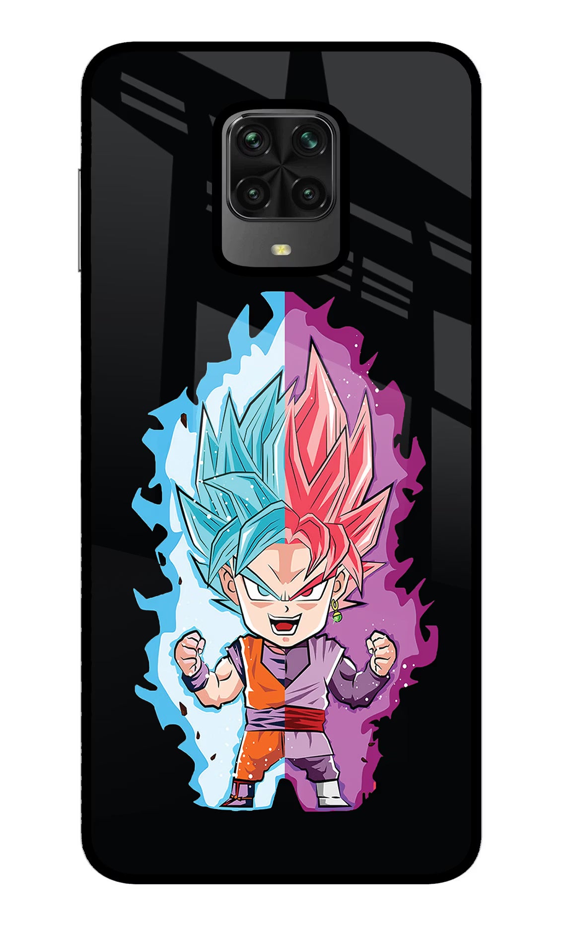 Chota Goku Poco M2 Pro Glass Case Back Cover by Casekaro